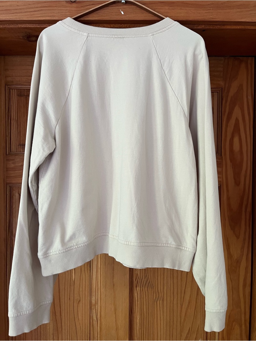 Anthropologie Embroidered Beige Women's Sz Large Sweatshirt - Picture 3 of 6